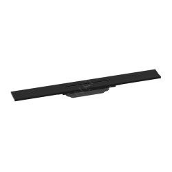 Hansgrohe RainDrain Flex - Caniveau de douche linéaire avec grille en inox 700, installation contre le mur, découpable, noir