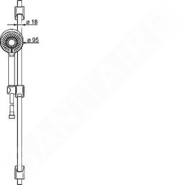 Hansa Basicjet - Colonne de douche avec barre 720 mm, chrome 44780233