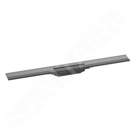 Hansgrohe RainDrain Flex - Caniveau de douche linéaire avec grille en inox 800, installation contre le mur, découpable, chrome