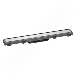 Hansgrohe RainDrain Match - Caniveau de douche linéaire avec grille en inox 600, avec cadre réglable en hauteur, chrome 56036000