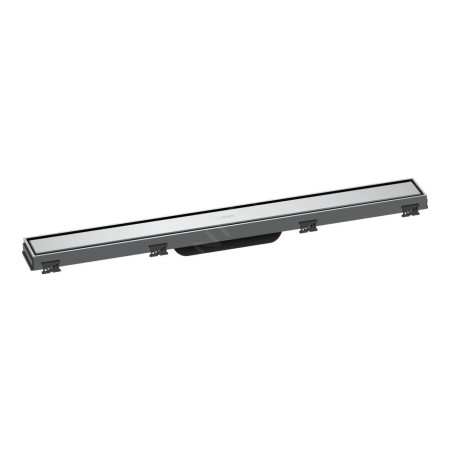 Hansgrohe RainDrain Match - Caniveau de douche linéaire avec grille en inox 700, avec cadre réglable en hauteur, chrome 56037000