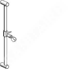 Hansa Jet - Barre de douche 900 mm, chrome 04480100