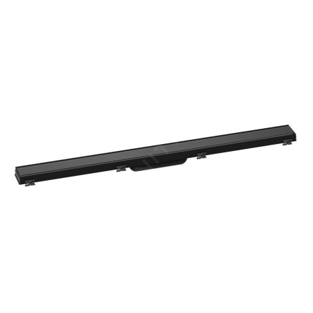 Hansgrohe RainDrain Match - Caniveau de douche linéaire avec grille en inox 900, avec cadre réglable en hauteur, noir 56040610