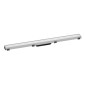 Hansgrohe RainDrain Match - Caniveau de douche linéaire avec grille en inox 900, avec cadre réglable en hauteur, blanc mat