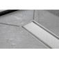 Hansgrohe RainDrain Match - Caniveau de douche linéaire avec grille en inox 900, avec cadre réglable en hauteur, blanc mat