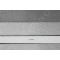 Hansgrohe RainDrain Match - Caniveau de douche linéaire avec grille en inox 1000, avec cadre réglable en hauteur, blanc 56041450