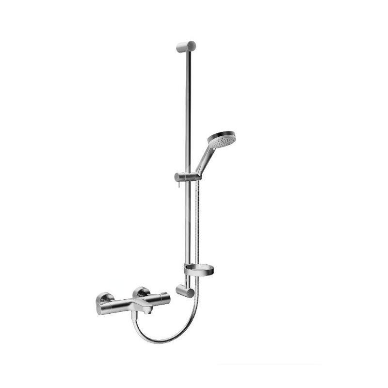 Hansa Prisma - Mitigeur thermostatique de baignoire avec accessoires, 2 sorties, chrome 48102131
