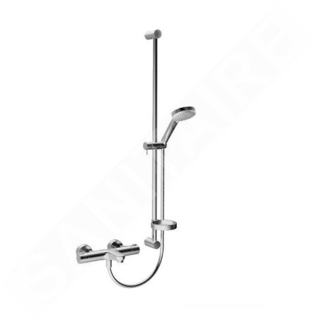 Hansa Prisma - Mitigeur thermostatique de baignoire avec accessoires, 2 sorties, chrome 48102131