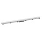 Hansgrohe RainDrain Match - Caniveau de douche linéaire avec grille en inox 1200, avec cadre réglable en hauteur, blanc 56042450