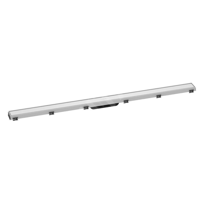 Hansgrohe RainDrain Match - Caniveau de douche linéaire avec grille en inox 1200, avec cadre réglable en hauteur, blanc mat Hansgrohe RainDrain Match - Caniveau de douche linéaire avec grille en inox 1200, avec cadre réglable en hauteur, blanc mat