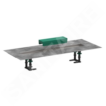 Hansgrohe uBox universal - Kit d'installation pour caniveaux de douche linéaires 600, inox 56010180