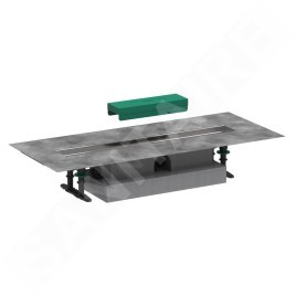 Hansgrohe uBox universal - Ensemble complet pour caniveaux de douche linéaires 600, pour installation à plat, inox 56016180