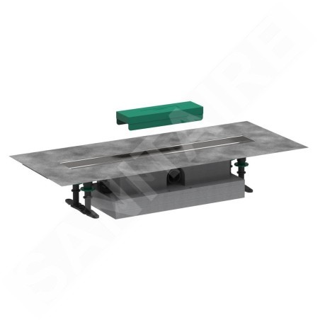 Hansgrohe uBox universal - Ensemble complet pour caniveaux de douche linéaires 600, pour installation à plat, inox 56016180
