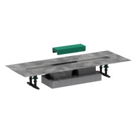 Hansgrohe uBox universal - Ensemble complet pour caniveaux de douche linéaires 700, pour installation à plat, inox 56017180