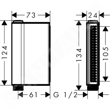 Axor One - Douchette à main, 2 jets, noir mat 45720670