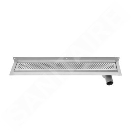 Aqualine Canniveaux - Caniveau de douche avec grille, 960x122x92 mm, montage mural, inox 2715-10