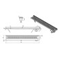 Aqualine Canniveaux - Caniveau de douche avec grille, 960x122x92 mm, montage mural, inox 2715-10