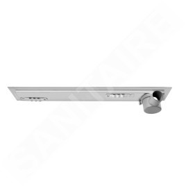 Aqualine Canniveaux - Caniveau de douche avec grille, 960x122x92 mm, montage mural, inox 2715-10