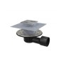 Alcadrain Douchegoten - Siphon de sol, latéral, 105x105mm, diamètre 50/75 mm, acier inoxydable/plastique APV3344 Alcadrain Douchegoten - Siphon de sol, latéral, 105x105mm, diamètre 50/75 mm, acier inoxydable/plastique APV3344