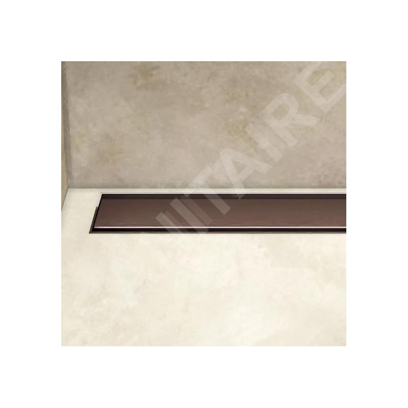I-Drain Plano - Caillebotis en acier inoxydable pour bac à douche série PRO, surface PVD, longueur 800 mm, chocolat IPRO0800C I-Drain Plano - Caillebotis en acier inoxydable pour bac à douche série PRO, surface PVD, longueur 800 mm, chocolat IPRO0800C