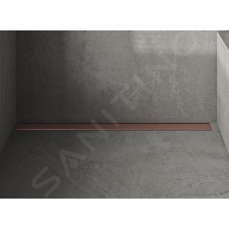 I-Drain Plano - Grille en acier inoxydable pour bac à douche série PRO, surface PVD, longueur 800 mm, cuivre IPRO0800K