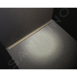 I-Drain Plano - Grille en acier inoxydable pour bac à douche Pro, surface PVD, longueur 800 mm, or clair IPRO0800WG
