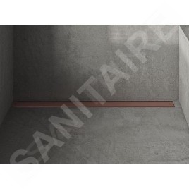 I-Drain Plano - Caillebotis en acier inoxydable pour bac à douche série PRO, surface PVD, longueur 900 mm, cuivre IPRO0900K