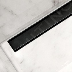 I-Drain Plano - Grille en acier inoxydable pour bac à douche série PRO, surface PVD, longueur 900 mm, noir IPRO0900MB