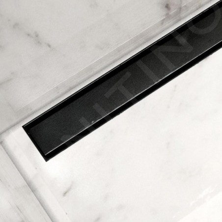 I-Drain Plano - Grille en acier inoxydable pour bac à douche série PRO, surface PVD, longueur 900 mm, noir IPRO0900MB