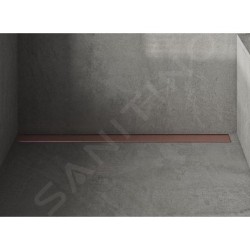 I-Drain Plano - Caillebotis en acier inoxydable pour bac à douche série PRO, surface PVD, longueur 1100 mm, cuivre IPRO1100K