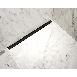 I-Drain Plano - Caillebotis en acier inoxydable pour bac à douche série PRO, surface PVD, longueur 1200 mm, noir IPRO1200MB