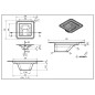 I-Drain Square - Siphon de sol en acier inoxydable Basic, 150x150 mm ID4ZSQ0150 I-Drain Square - Siphon de sol en acier inoxydable Basic, 150x150 mm ID4ZSQ0150