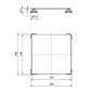 I-Drain Square - Caillebotis Basic 150x150 mm, pour entrée de sol, pour l'insertion de carreaux IDROSQ0150Y I-Drain Square - Caillebotis Basic 150x150 mm, pour entrée de sol, pour l'insertion de carreaux IDROSQ0150Y
