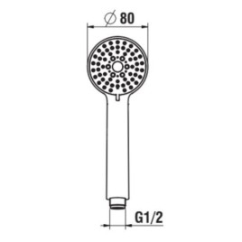Laufen Accessoires de douche - Pommeau de douche Stella, 3 jets, rose doré H3619850823311