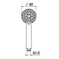 Laufen Accessoires de douche - Pommeau de douche Stella, 3 jets, rose doré H3619850823311