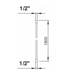 Laufen Accessoires de douche - Flexible de douche SimiFlex, 1800mm, acier brossé H3629800901401