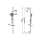 Hansa Activejet - Set de douche avec flexible, support et douchette, 1 jet, blanc/chrome 84370210 Hansa Activejet - Set de douche avec flexible, support et douchette, 1 jet, blanc/chrome 84370210