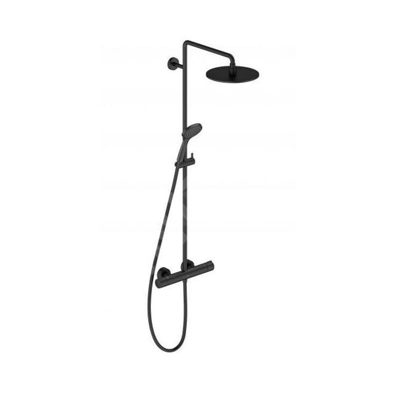 Duravit C.1 - Set de douche avec thermostat, noir mat C14280008046