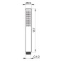 Keuco Atelier - Pommeau de douche, 1 jet, noir mat 56080370100