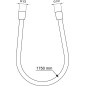Ideal Standard Idealrain - Flexible de douche Idealflex 1750 mm, Silver Storm BE175GN