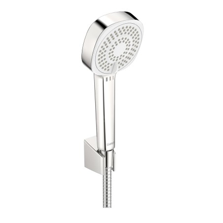 Hansa Basicjet - Set de pommeau de douche, 3 jets, support et flexible, chrome 44600133