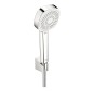 Hansa Basicjet - Set de pommeau de douche, 3 jets, support et flexible, chrome 44600133