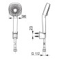 Hansa Basicjet - Set de pommeau de douche, 3 jets, support et flexible, chrome 44600133
