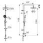 Hansa Basicjet - Set de douche avec inverseur, 3 jets, chrome 44380200