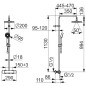 Hansa Micra - Colonne de douche avec thermostat, 3 jets, chrome 44350130