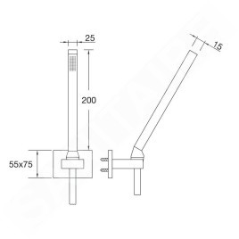 Steinberg 135 - Ensemble de pommeau de douche, support et flexible, chrome 135 1650