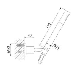 Steinberg 100 - Ensemble de pommeau de douche, support et flexible, or rose 100 1650 RG