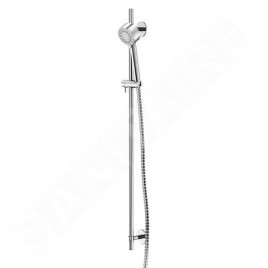 Steinberg 100 - Ensemble de pommeau de douche, barre et flexible, 3 jets, chrome 100 1602