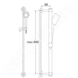 Steinberg 100 - Ensemble de pommeau de douche, barre et flexible, 3 jets, chrome 100 1602