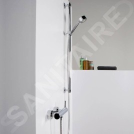 Steinberg 100 - Ensemble de pommeau de douche, barre et flexible, 3 jets, chrome 100 1602